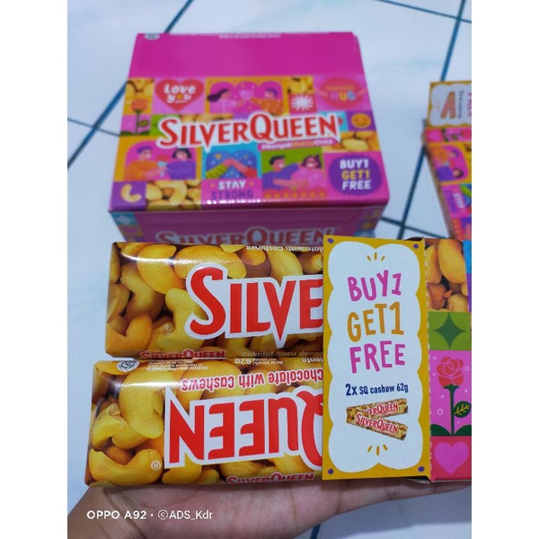 Jual Silverqueen 62Gr Buy1Get1 Promo Murah Coklat Asli Original Silver Queen Kado Chocolate Valentine Pacar Pack Buy Get Gratis Besar Kecil | Shopee Indonesia
