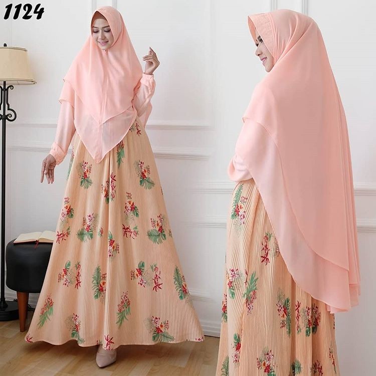 Gamis syari maxmara lux Plisket kerudung ceruty Shopee Indonesia