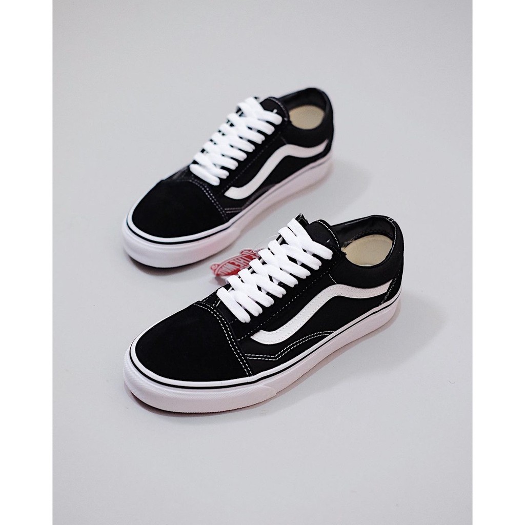 Vans Classic Old Skool Black White 100 Waffle DT atau EVB Shopee