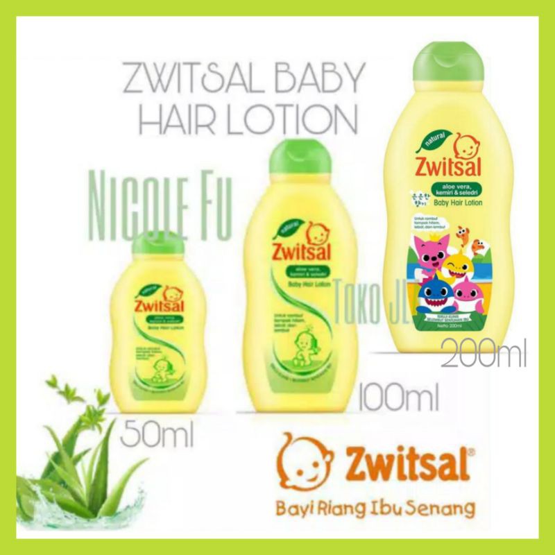 Jual ZWITSAL Natural Baby Hair Lotion Aloe Vera 50 ml / 100ml / 200ml