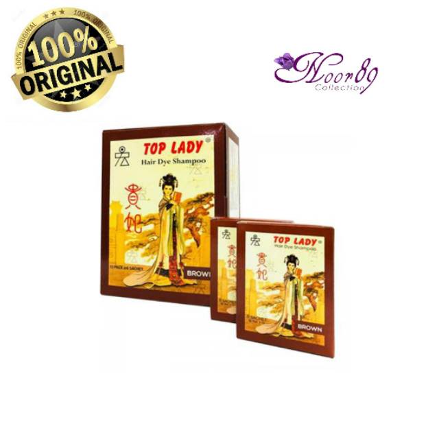 Jual Pewarna Rambut / Semir Rambut / Cat Rambut Top Lady Hair Dye Shampoo Brown / Top Lady Coklat Isi 6 | Shopee Indonesia