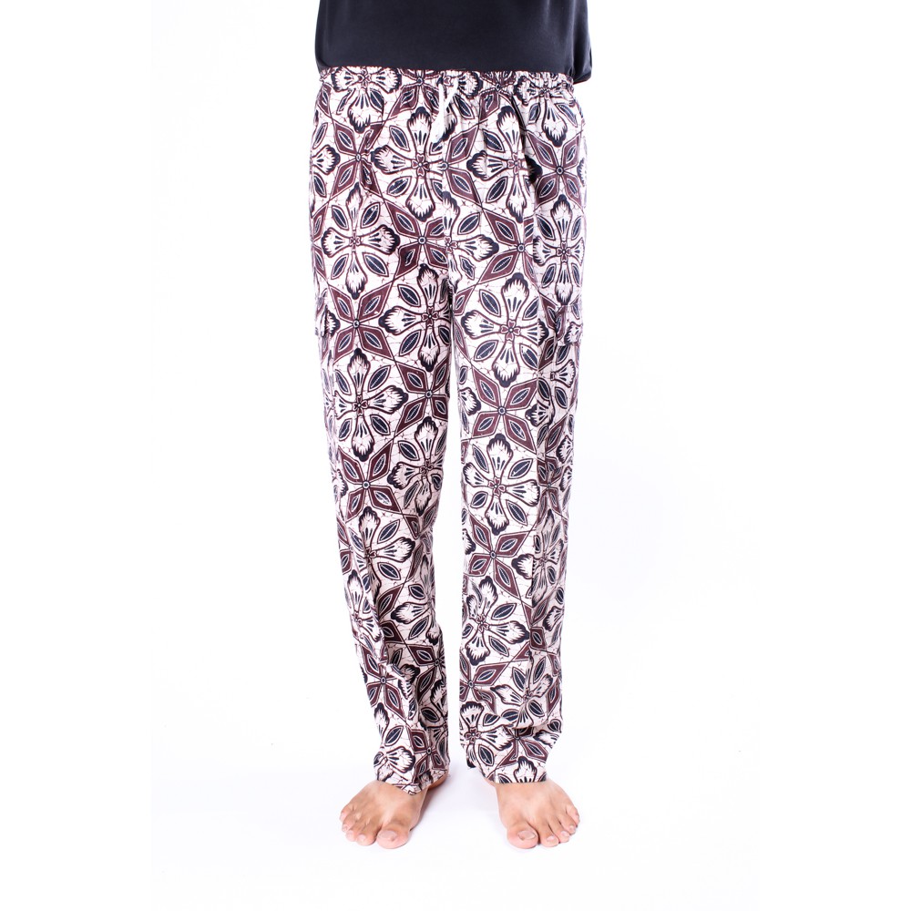 [Retail] Celana panjang motif Batik / Heritage / warna putih Shopee Indonesia
