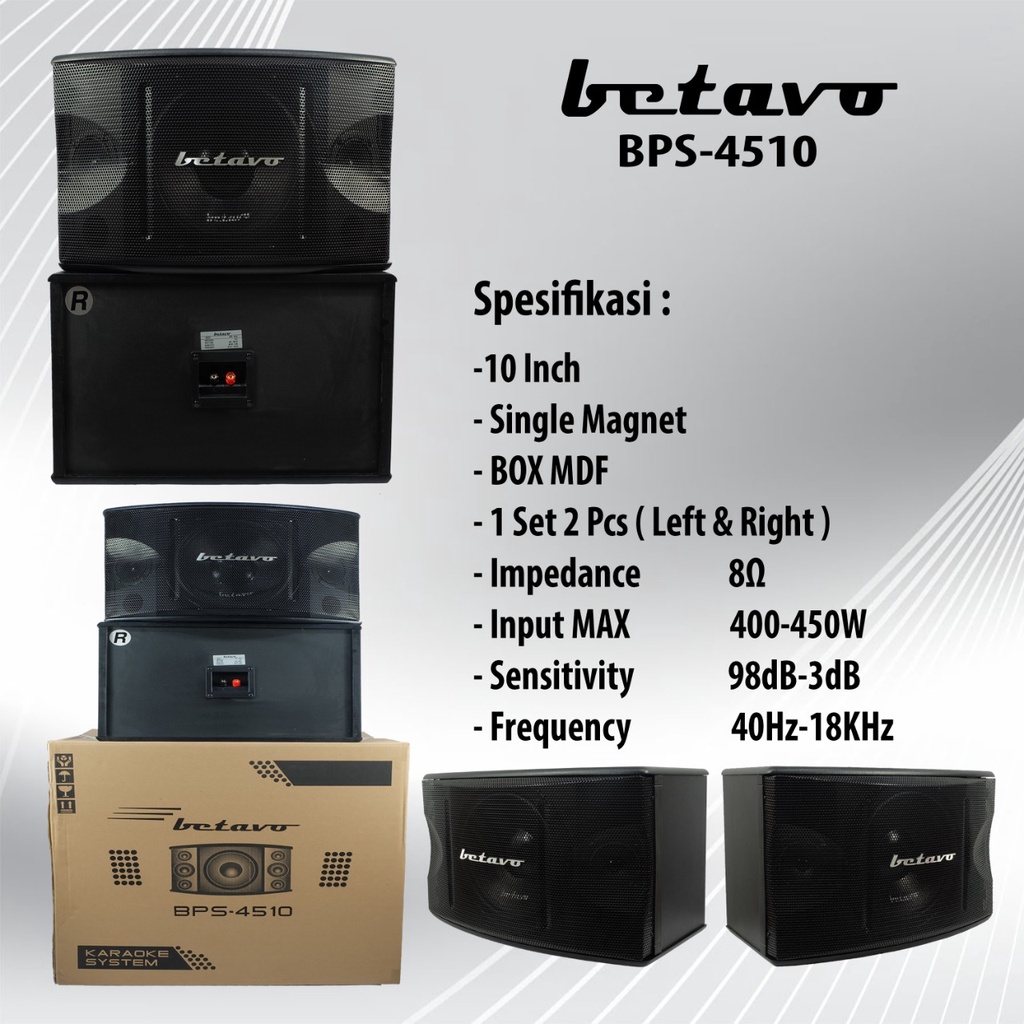 Jual Paket Lengkap Sound System Speaker Audio Karaoke BETAVO 10 Inch