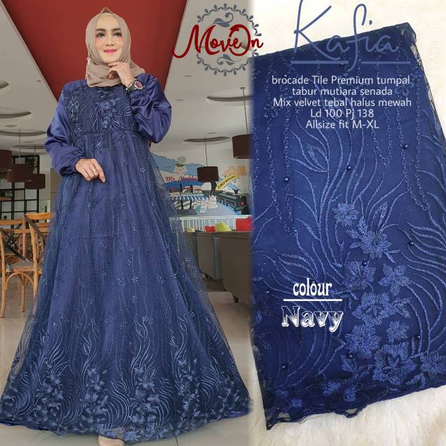 SET GAMIS JUMBO BRUKAT TILE PREMIUM MIX VELVET HALUS KAFIA MAXY BY