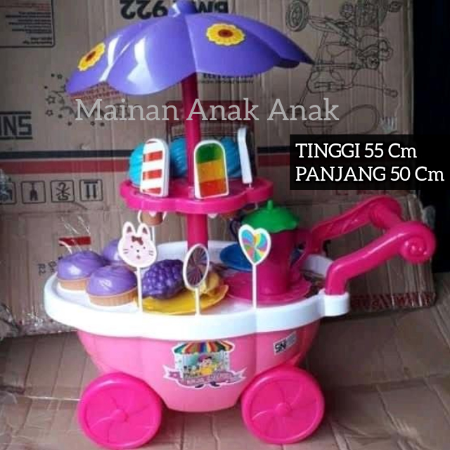 Jual Mainan Anak Dorongan Gerobak Es Krim Besar - Mainan Dorong Gerobak Ice Cream | Shopee Indonesia