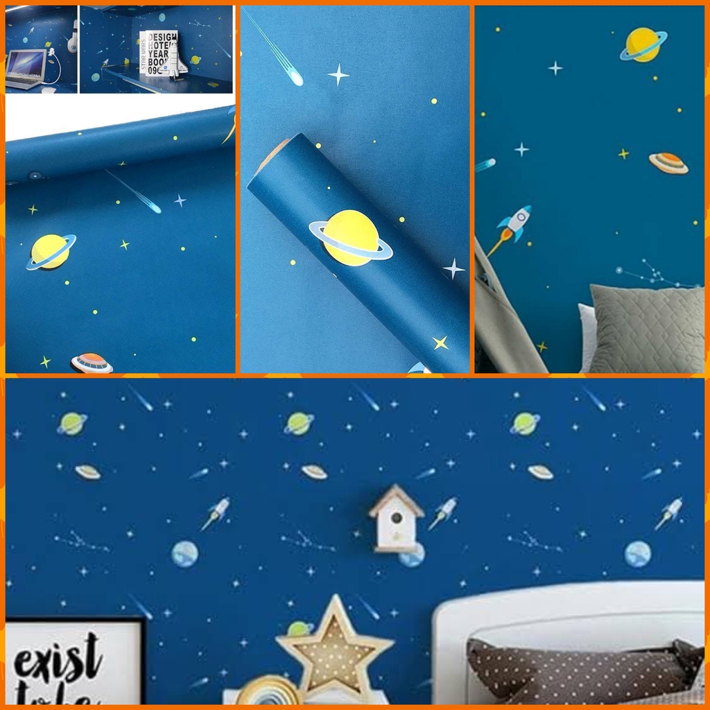 Jual WALLPAPER STICKER DINDING MOTIF ASTRONOT PREMIUM HIGH