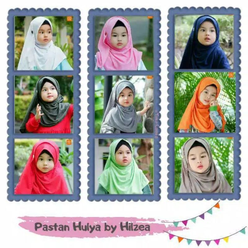 Hilzea Jilbab Anak Pashmina Instan Anak Size M dan L 712Tahun Shopee
