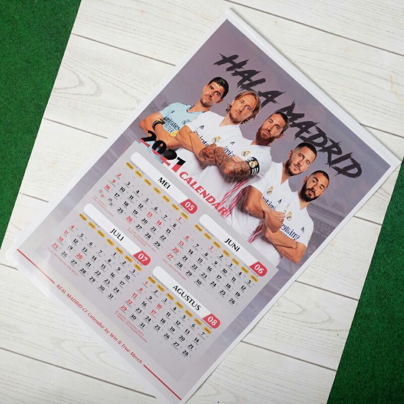 Jual Kalender Bola Tahun 2021 Edisi Real Madrid Indonesia|Shopee Indonesia