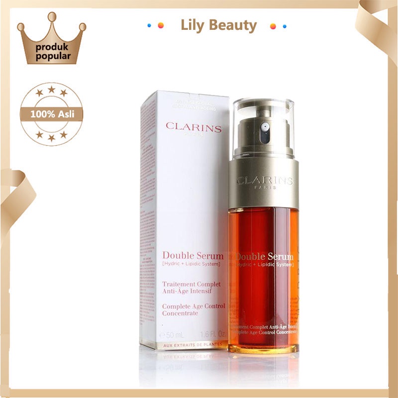Jual [50Ml]Clarins Double Serum Complete Age Control [Hydric + Lipic] | Shopee Indonesia