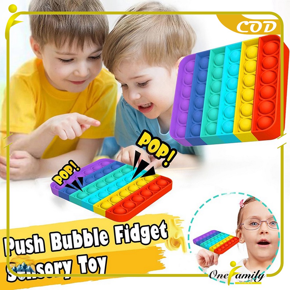 Jual One-M131 Mainan Pop It Rainbow Karakter Fidget Push Pop It Among Us Bulat Pop Its Mainan Anak | Shopee Indonesia