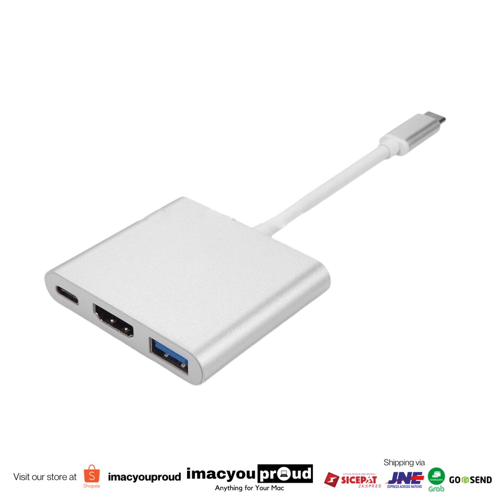 Adapter Hub USB Type C to HDMI 4K Multi Port USB 3.0 for