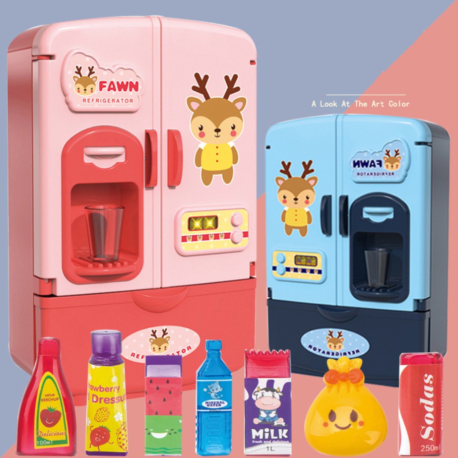 Logu] Mainan Kulkas Mini Anak, Pretend Play Kulkas Pendingin Refirgerator Anak | Shopee Indonesia