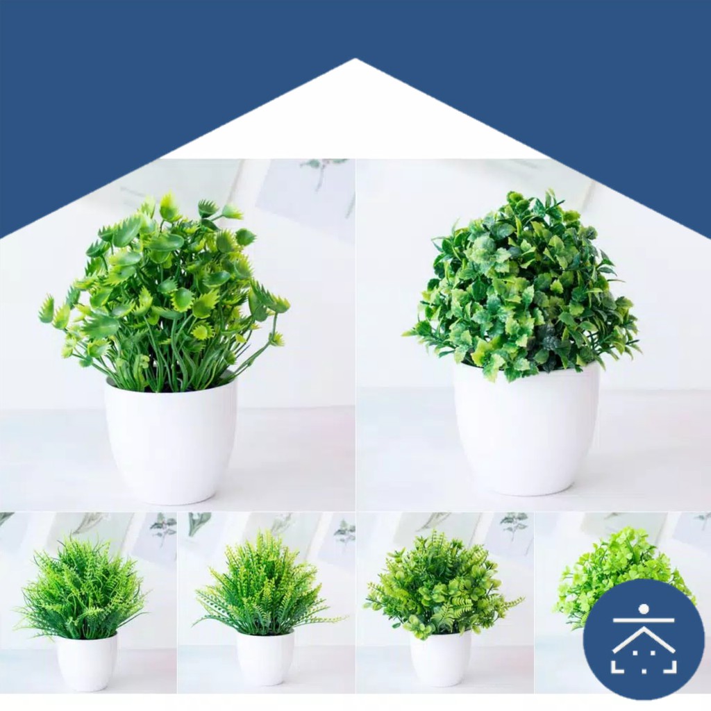 Vas Bunga Eucalyptus Pot Tanaman Besar Hias Artificial Monstera Daun