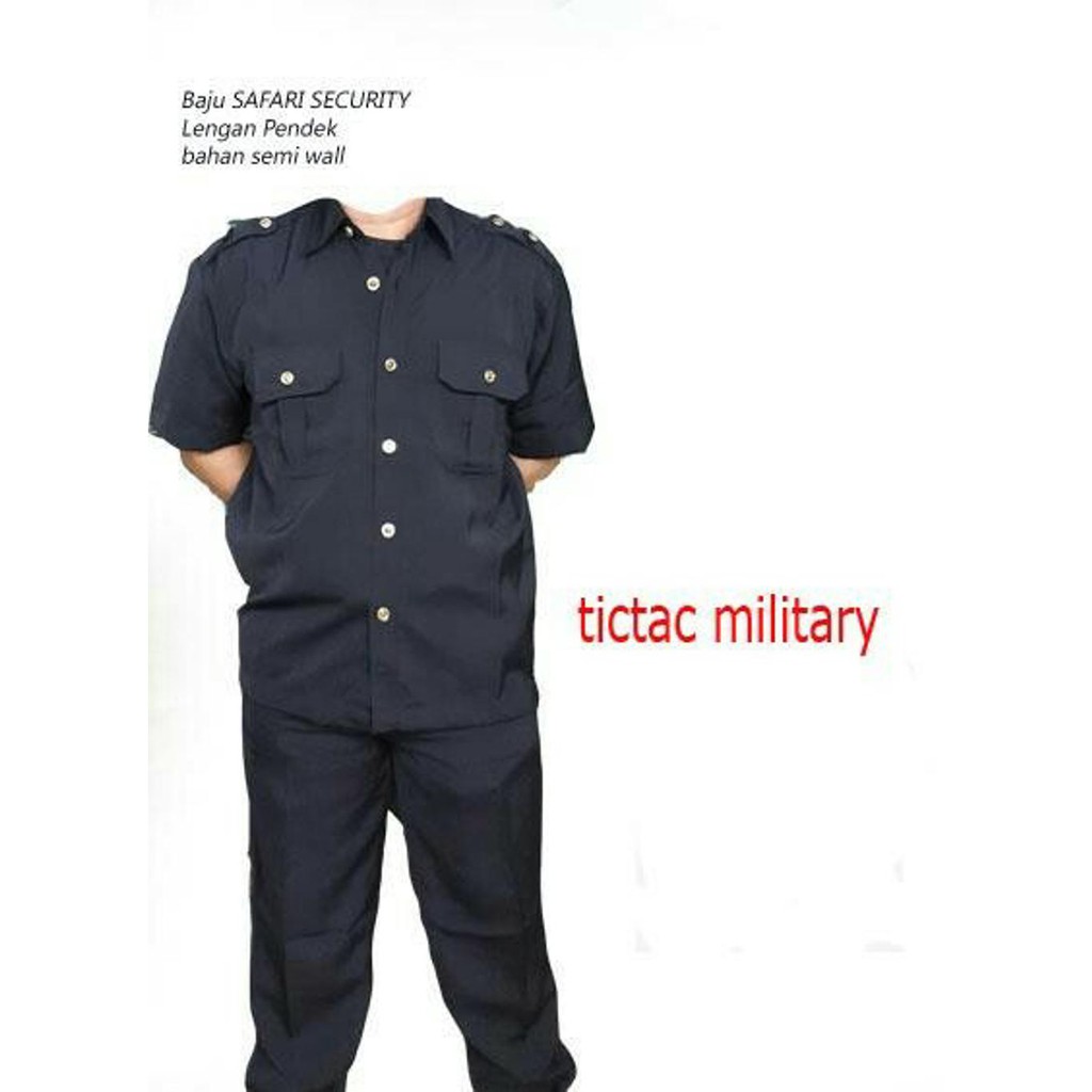 Jual Dijual Baju pakaian Seragam Safari lengan pendek satpam supir keamanan  securty Murah Indonesia|Shopee Indonesia
