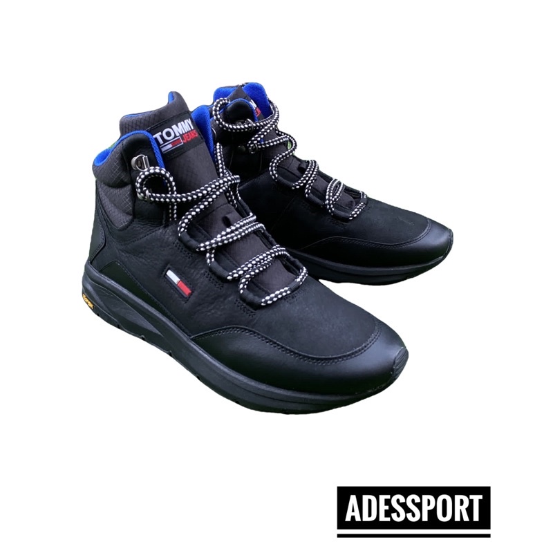 Jual SEPATU TOMMY HILFIGER VIBRAM BLACK ORIGINAL AUTHENTIC Shopee