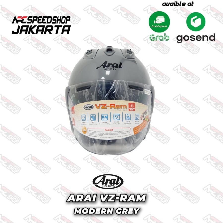Jual Helm ARAI Half Face VZ RAM MODERN GRAY ( L ) Helmet Motor Arai