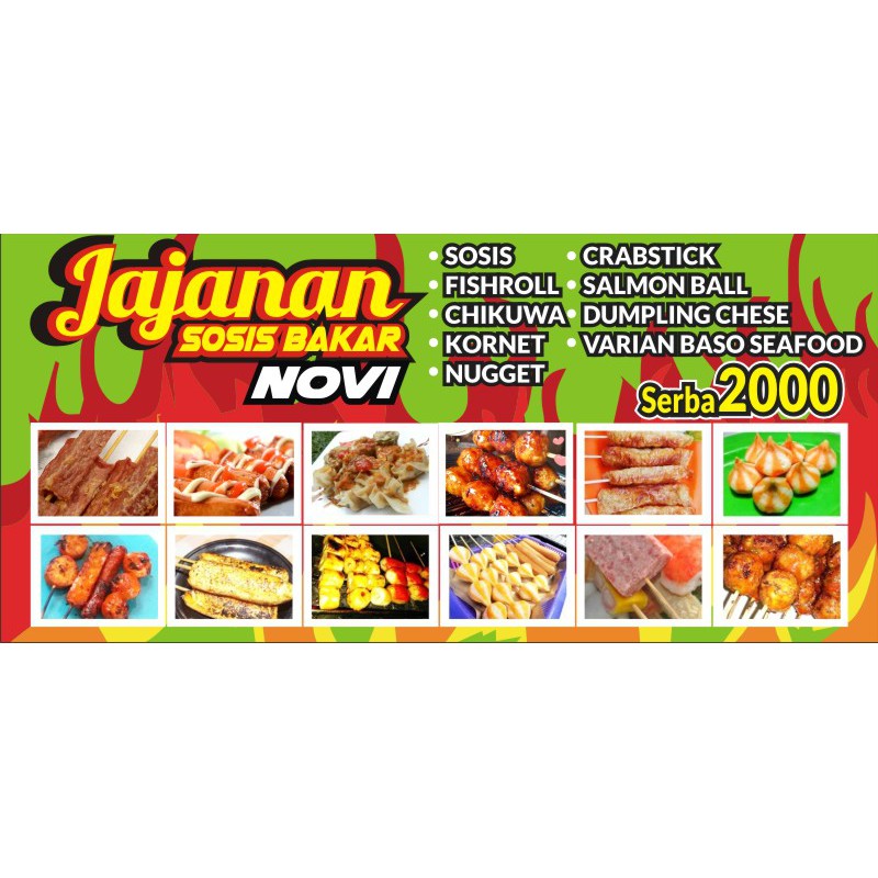 Spanduk Sosis Bakar Ukuran 2 x 1 m | Shopee Indonesia