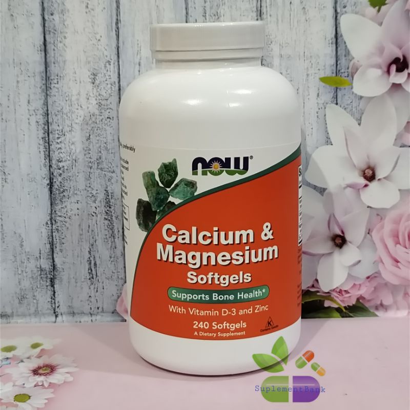 Jual Now Foods Calcium & Magnesium Vitamin D3 And Zinc Isi 240 Softgels | Shopee Indonesia