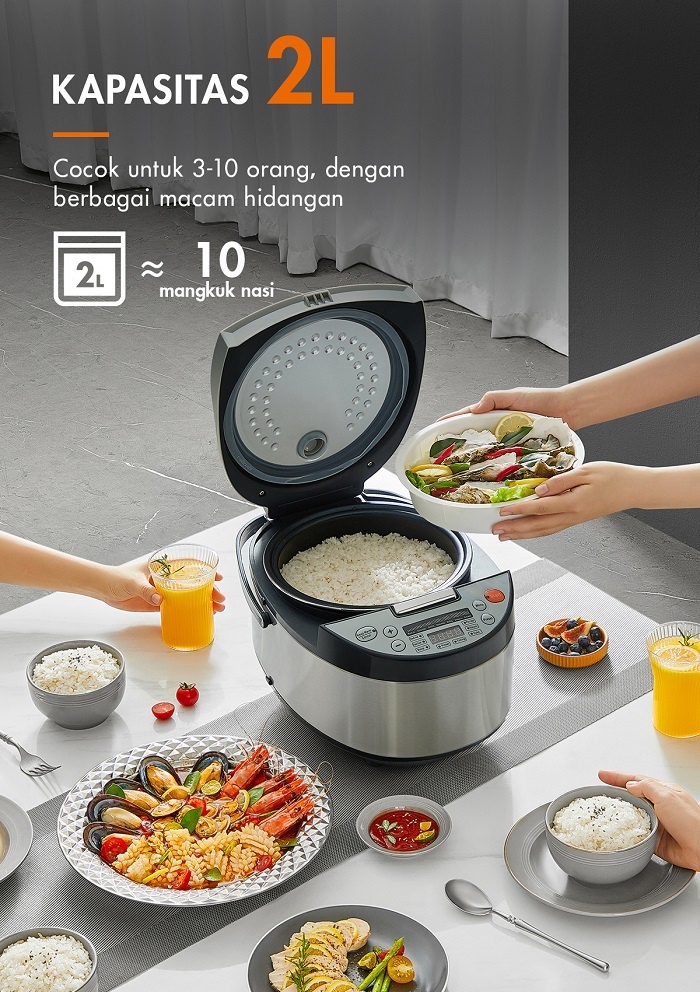 Jual Gaabor Rice Cooker Penanak Nasi Smart Cooker Digital Kapasitas Besar 2L /GRS50A Shopee