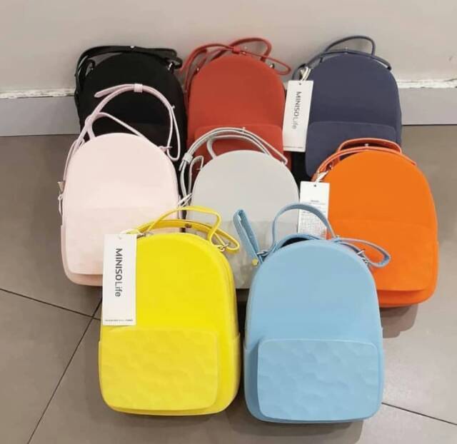 MINISO! Tas jelly watercube 02 size 14x8.5x22cm. Tas selempang jelly miniso surabaya murah