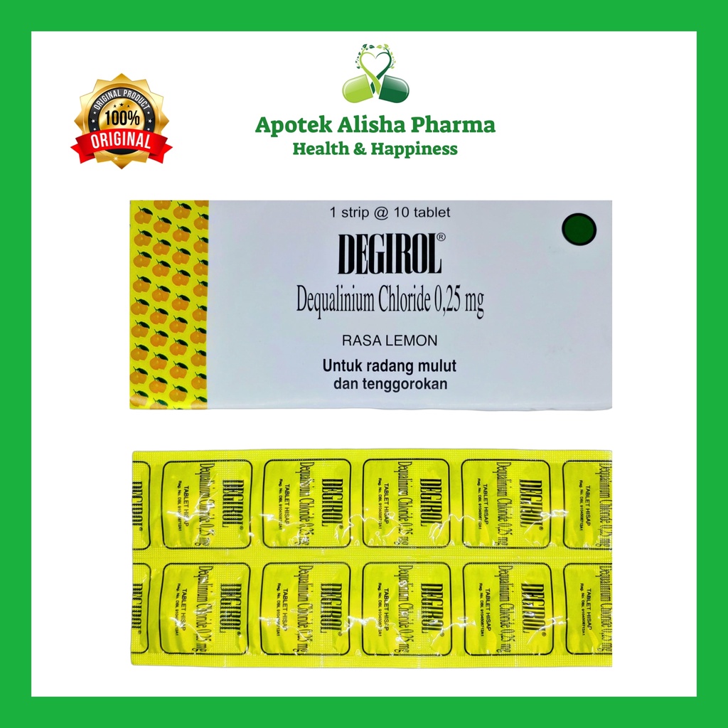 Jual DEGIROL Strip Obat Tablet Hisap untuk Sariawan dan Radang Tenggorokan Shopee Indonesia
