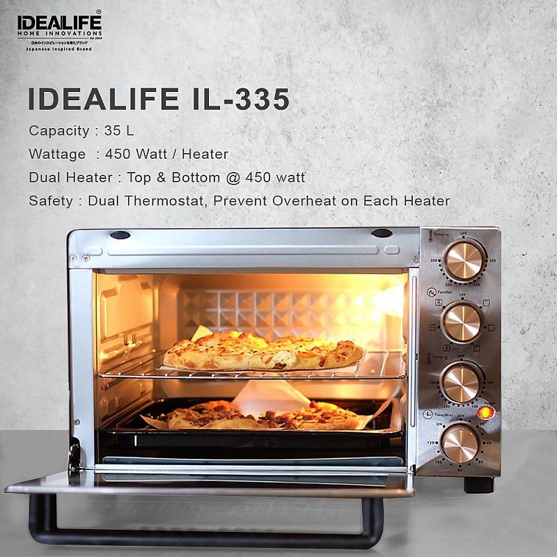 Jual Idealife IL335 Oven Listrik Electric Oven 35 Liter Oven Air Fryer