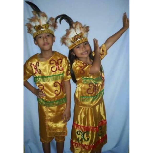 Jual Baju adat dayak TKl Indonesia