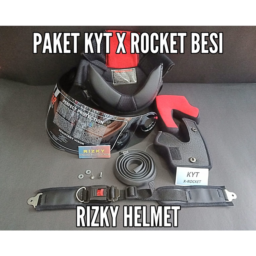 Jual Paket KYT X ROCKET Besi & Plastik, Busa Helm Custom KYT XROCKET