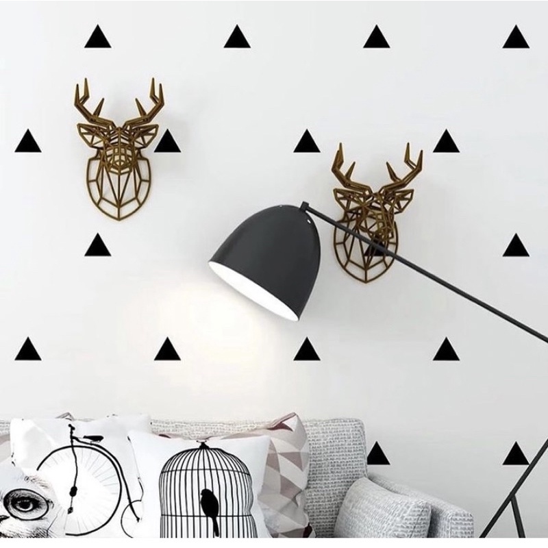 Jual WALLPAPER STIKER SEGITIGA HITAM PUTIH/ WALLPAPER DINDING PEKANBARU