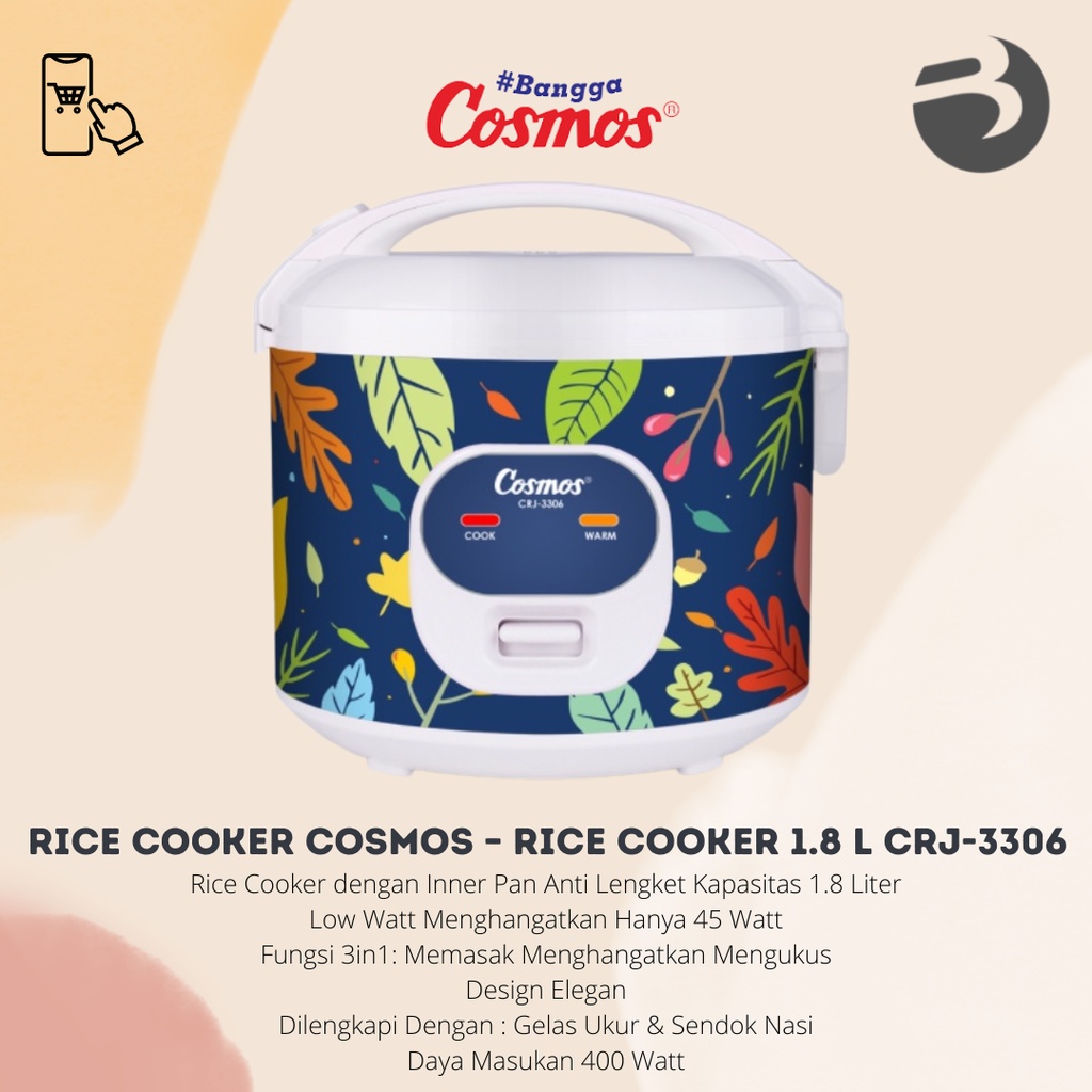 Jual Cosmos Rice Cooker CRJ3306 Shopee Indonesia