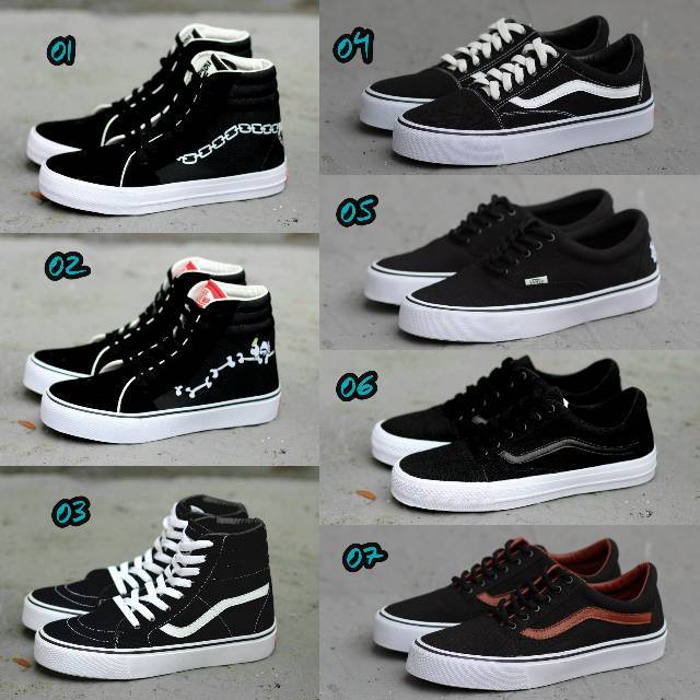 SEPATU VANS AUTHENTIC FULL BLACK HI PREMIUM