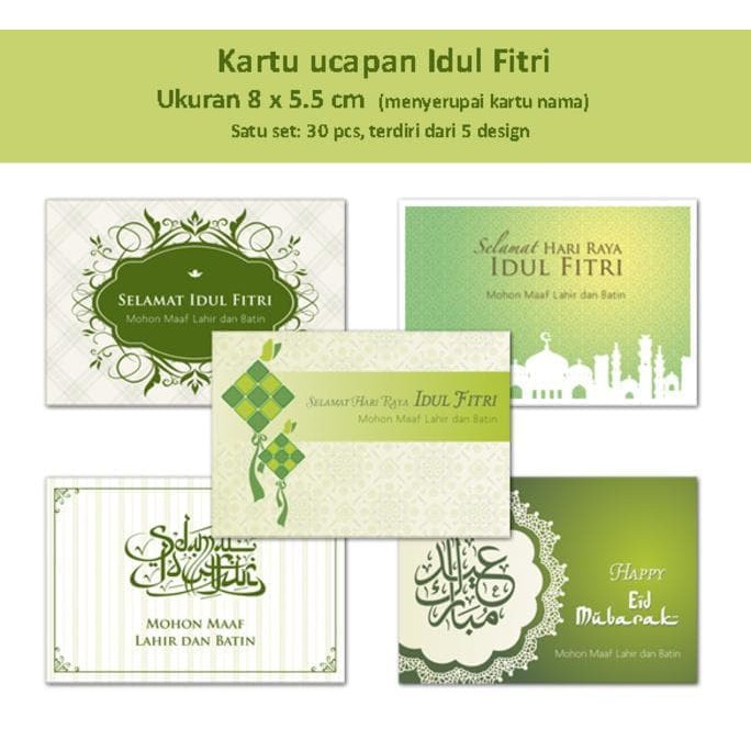 Souvenir Pesta Kartu Lebaran Ucapan Selamat Idul Fitri Bingkisan