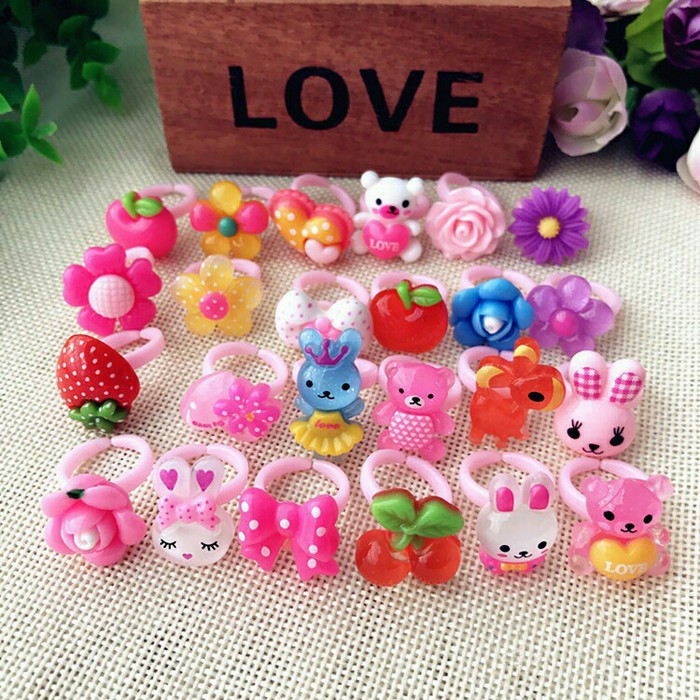 Jual Cincin Anak 1 Set Isi 20 Pcs Kado Mainan Anak Perempuan Cincin | Shopee Indonesia
