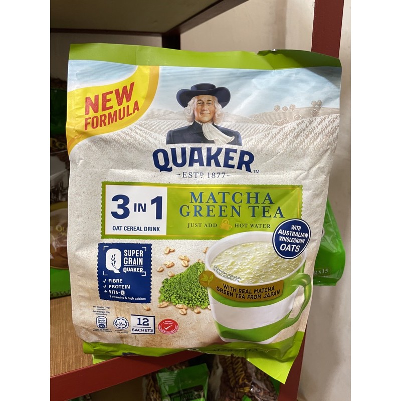 Jual Quaker 3in1 Matcha Green Tea Malaysia Shopee Indonesia