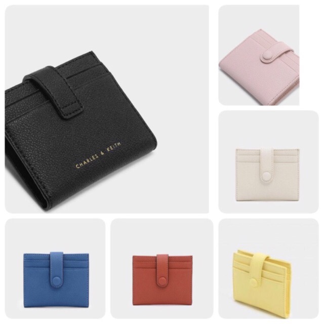 Jual Charles & Keith SNAP BUTTON CARD HOLDER 650700705 / Dompet Kartu