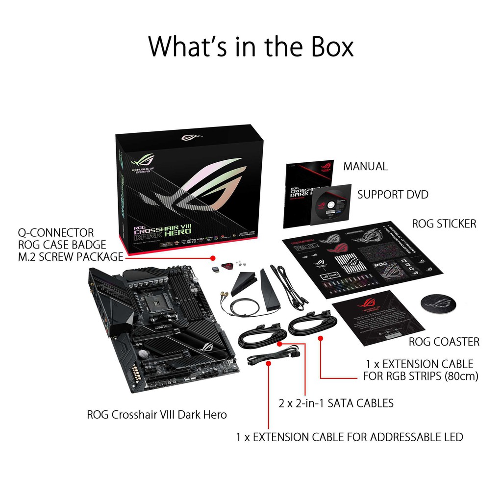 Jual Asus Rog Crosshair Viii Dark Hero | Motherboard Amd Ryzen Am4 Atx Form Factor | Shopee Indonesia