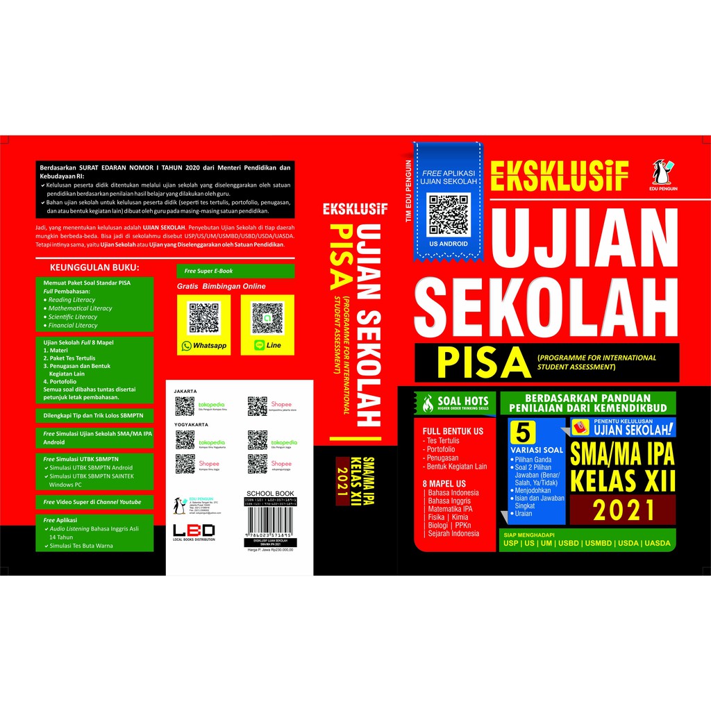 BUKU EKSKLUSIF UJIAN SEKOLAH PISA SMA/MA IPA Kelas 12, XII 2021 (Edu  Penguin) | Shopee Indonesia