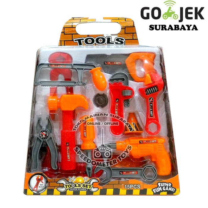 Jual Promo Mainan Peralatan Bengkel Tools Superpower | Mainan Edukasi Anak Kado | Shopee Indonesia