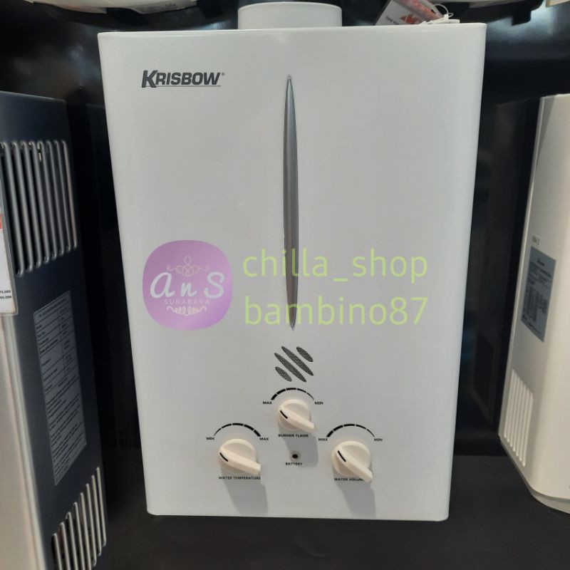 Jual Water Heater Kamar Mandi dengan GAS LPG Pemanas Air Gas Kgh6w