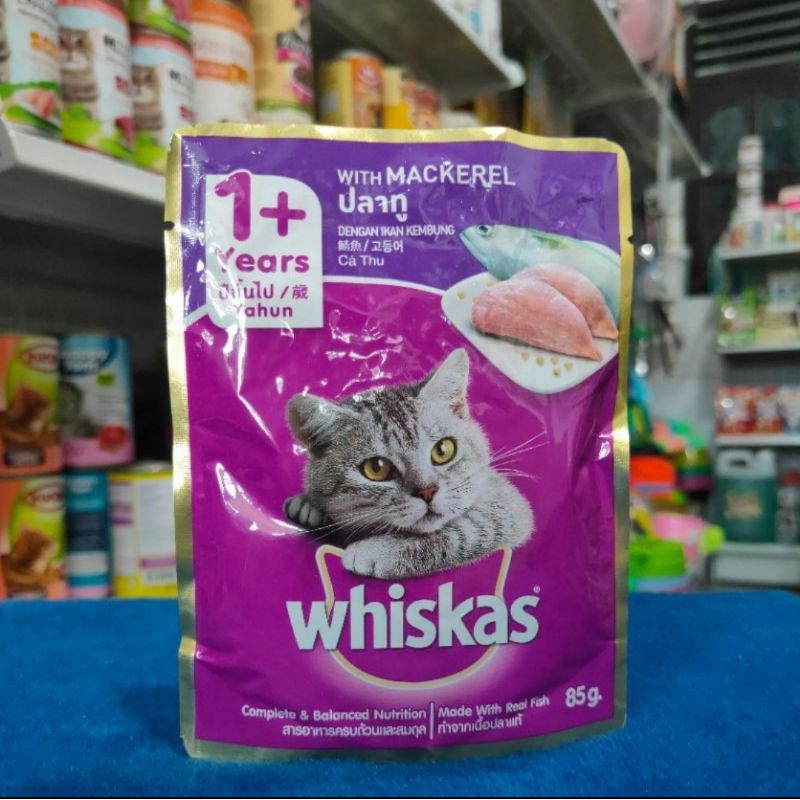 Jual Whiskas Sachet Mackarel 85gr Makanan Basah Kucing Whiskas Pouch Shopee Indonesia