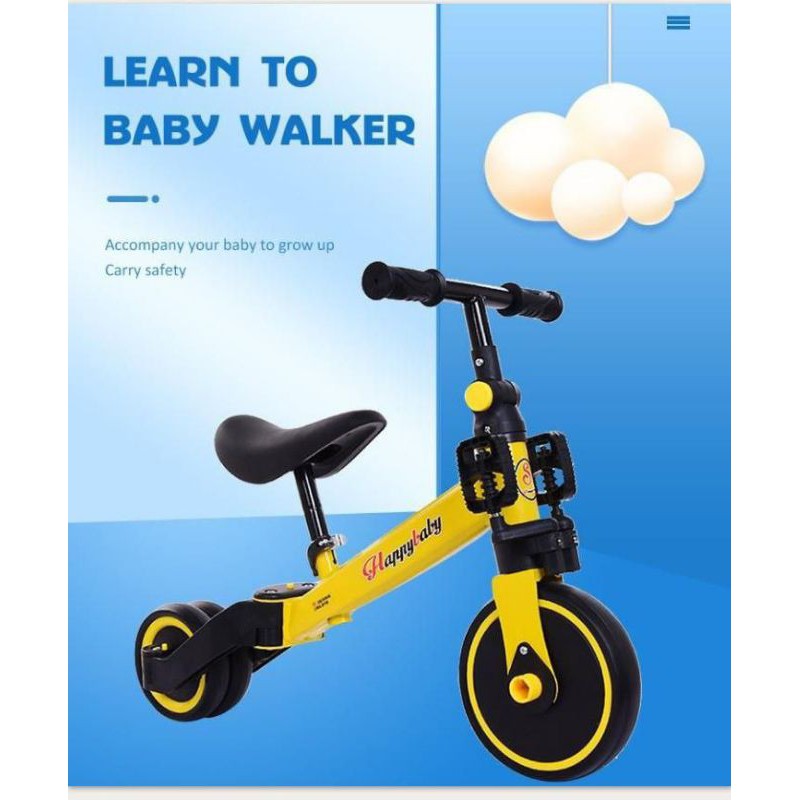 Jual Sepeda Anak Balance Bike Happy Baby 3 in 1 / Balance Bike 3 Roda