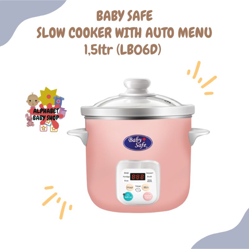 Jual BABY SAFE SLOW COOKER WITH AUTO MENU 1,5L LB06D Shopee Indonesia