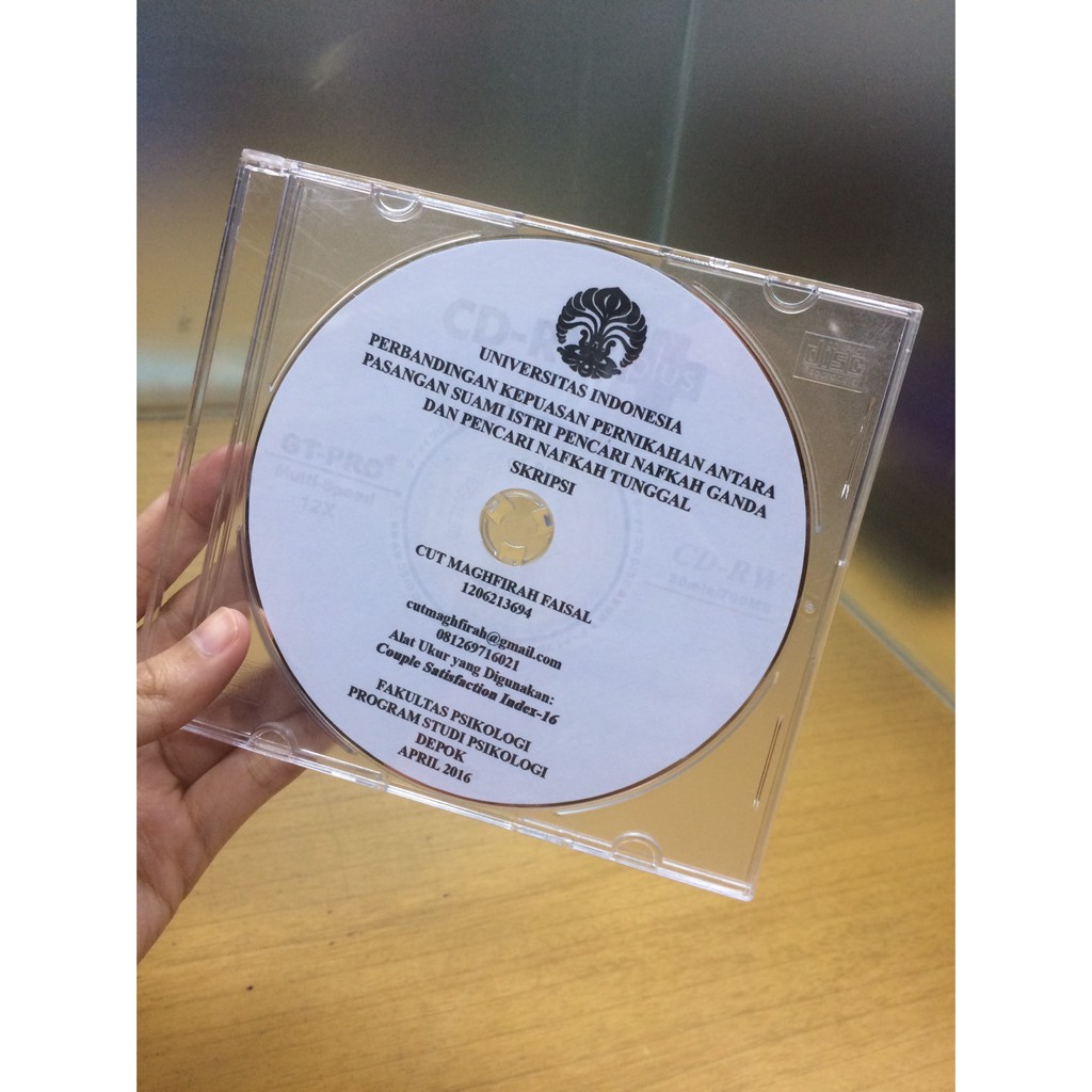 Jual Paket Kaset Cd Skripsi, Thesis (Burning + Wadah + Lebelcd) Free Desain !! Indonesia|Shopee Indonesia