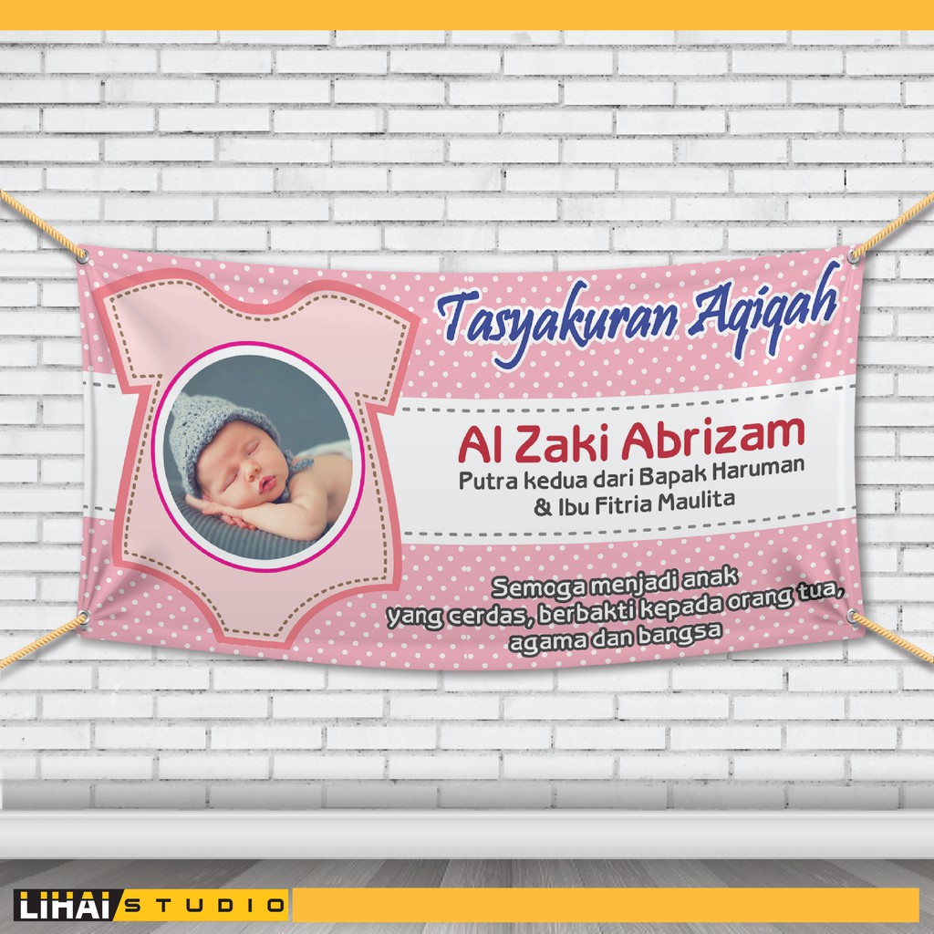 Contoh Banner Tasyakuran Aqiqah gambar spanduk