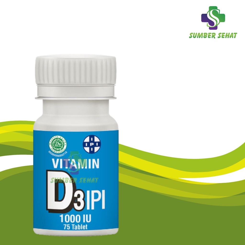 Jual VITAMIN D3 IPI 1000 IU BOTOL 75 TABLET Shopee Indonesia
