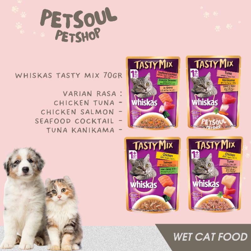 Jual Whiskas Tasty Mix Pouch 70gr Whiskas Tasty Mix Sachet Makanan
