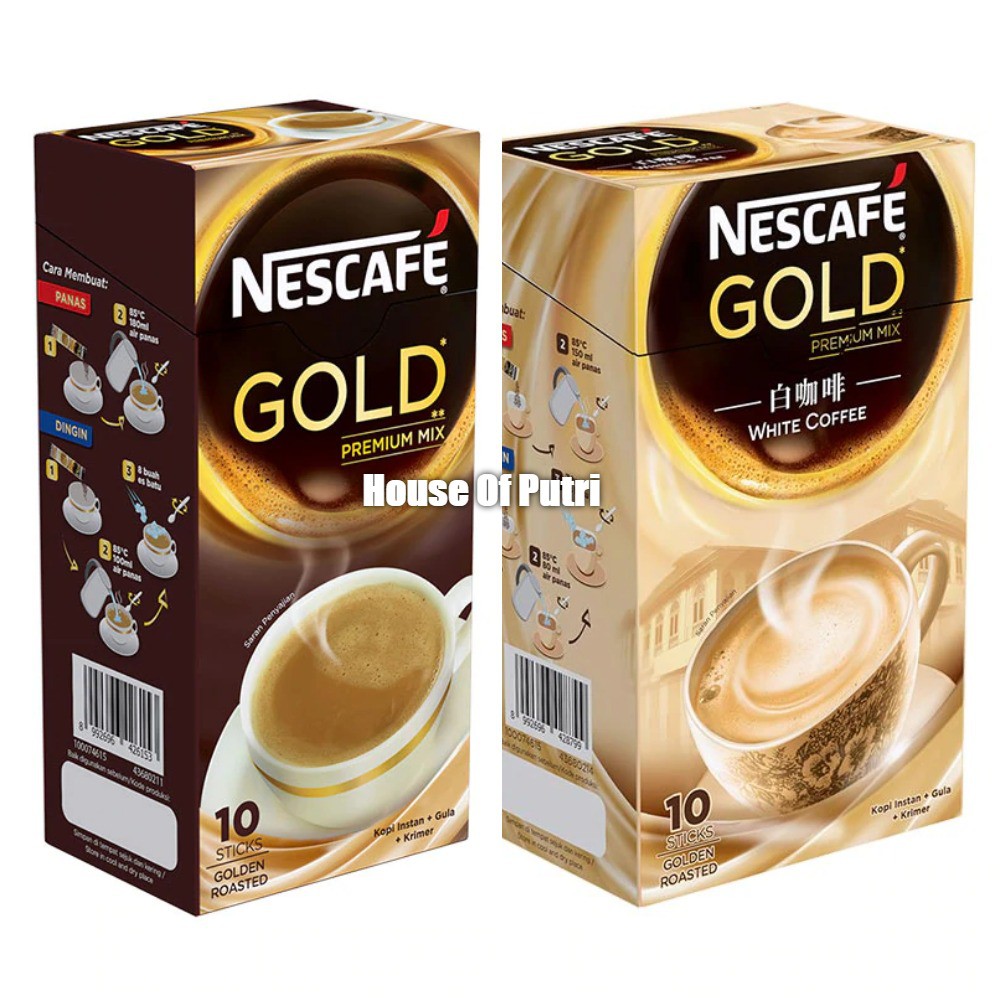 Jual Nescafe Gold Premium Mix Kopi Gula Krimer White Coffe 10 Sachet