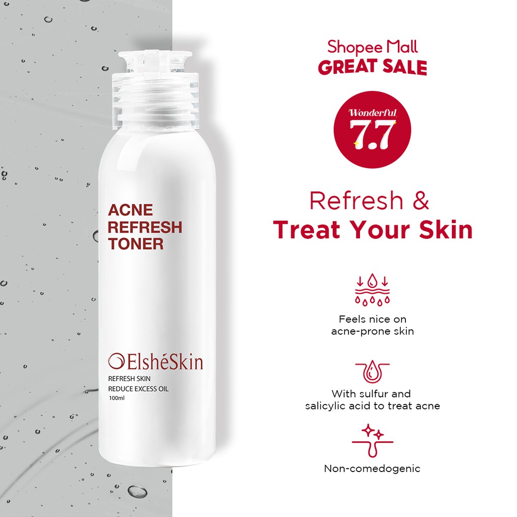 ElsheSkin Acne Refresh Toner untuk Jerawat Shopee Indonesia