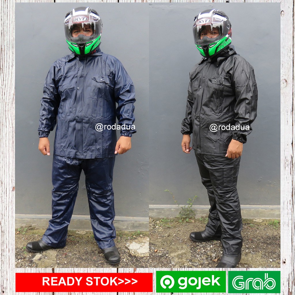 Jas Hujan Motor Bahan Karet Anti Rembes Rosida Original