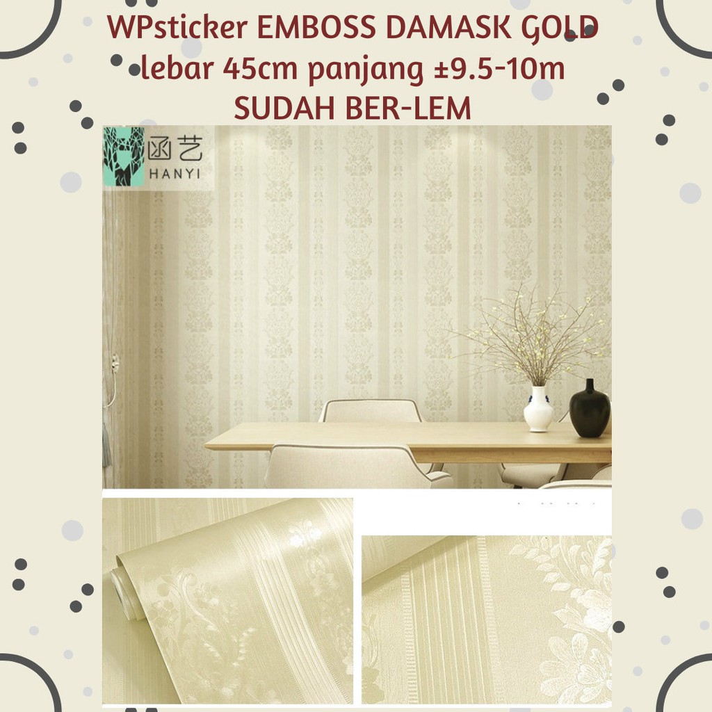 Jual [READY SEMARANG] WALLPAPER DINDING PANJANG 10 METER BAHAN STIKER MOTIF POLOS EMBOSS